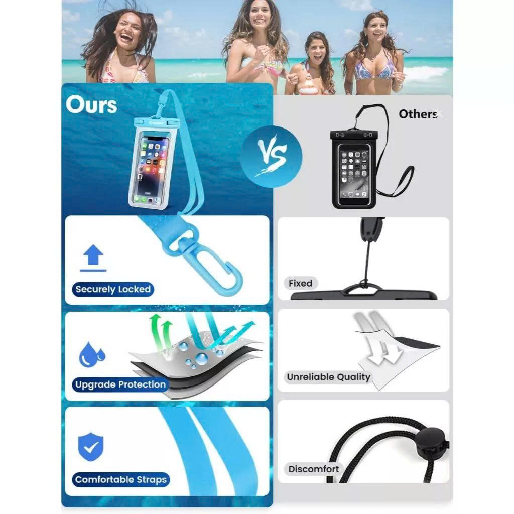 Túi Đựng Điện Thoại Chống Thấm Nước 30M OUBALA Đi Bơi Biển Lặn Nhiều Loại Kích Thước Iphone, Samsung - hàng chính hãng