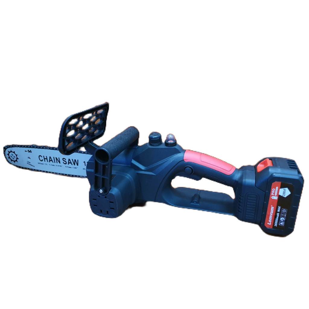Máy Cưa Xích Cầm Tay Dùng Pin Lam Dài 30cm Xích 12 Inch - Pin 10 Cell Dung Lượng Lớn