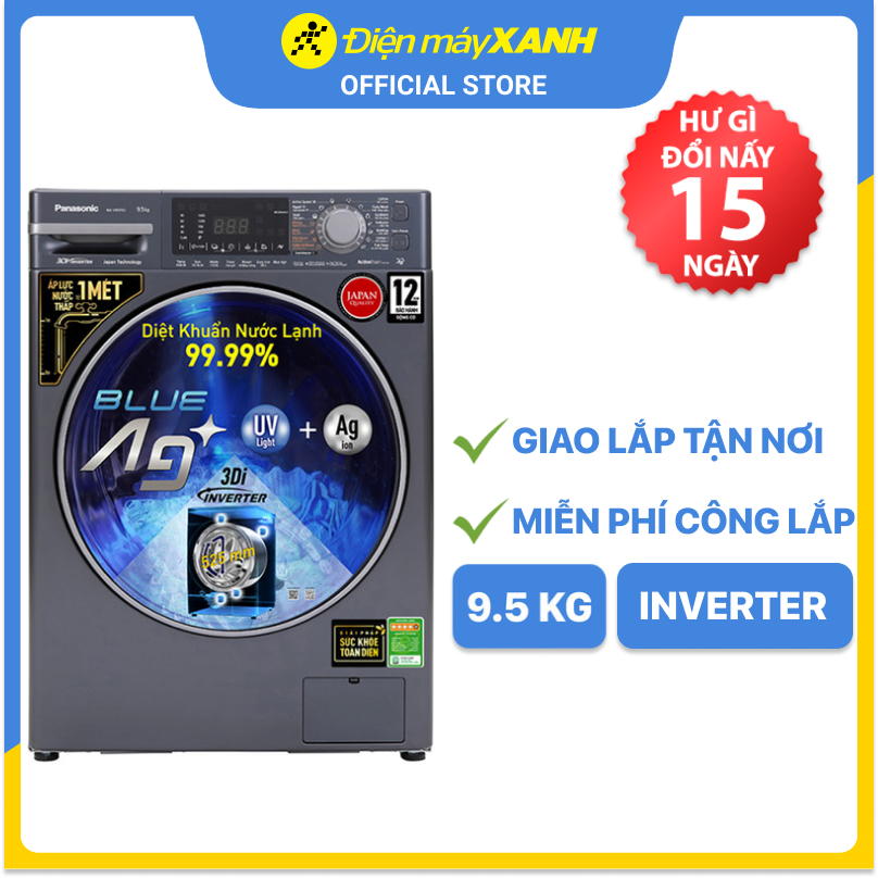 Máy giặt Panasonic Inverter 9.5 Kg NA-V95FX2BVT - Hàng chính hãng(Giao Toàn Quốc)