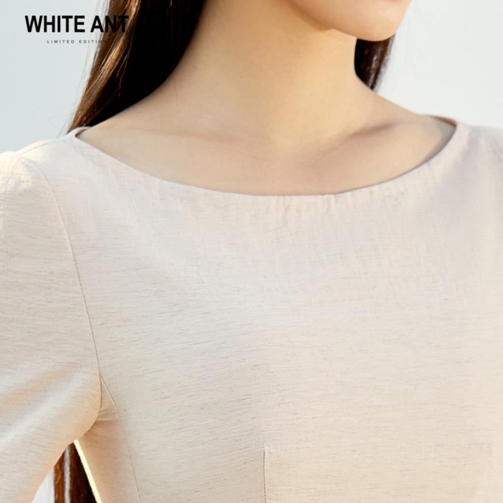 Áo Peplum Nữ WHITE ANT JORDAN PEPLUM SHIRT Thiết Kế Cổ Thuyền Sang Trọng, Chiết Eo Siêu Tôn Dáng 170300177