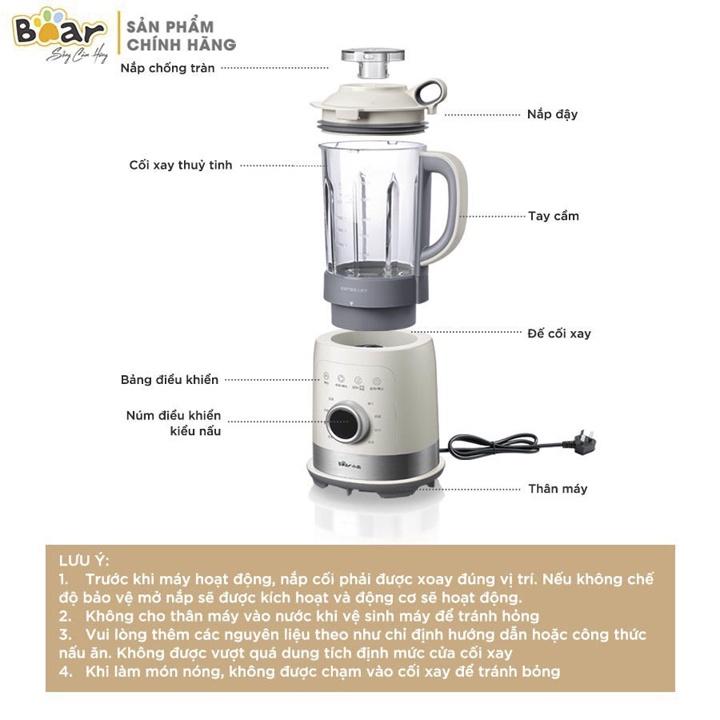 Máy làm sữa hạt BEAR PBJ-B10U5 , công suất 1000W 1.5L 8 chế độ - Baỏ hành 1 năm. SẢN PHẨM HOT. HÀNG CHÍNH HÃNG