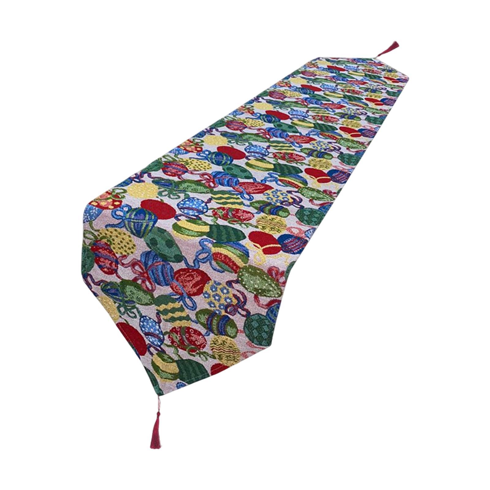 Cute Easter Table Runner Easter Eggs for Indoor Outdoor Holiday Dining