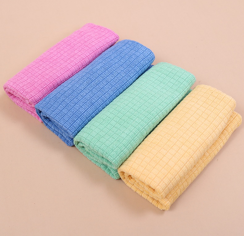 Combo 4 Khăn lau xe đa năng Hàn Quốc 100% Microfiber KT 30x40cm chuyên dụng lau kính và nội thất, thấm hút tốt không bụi vải