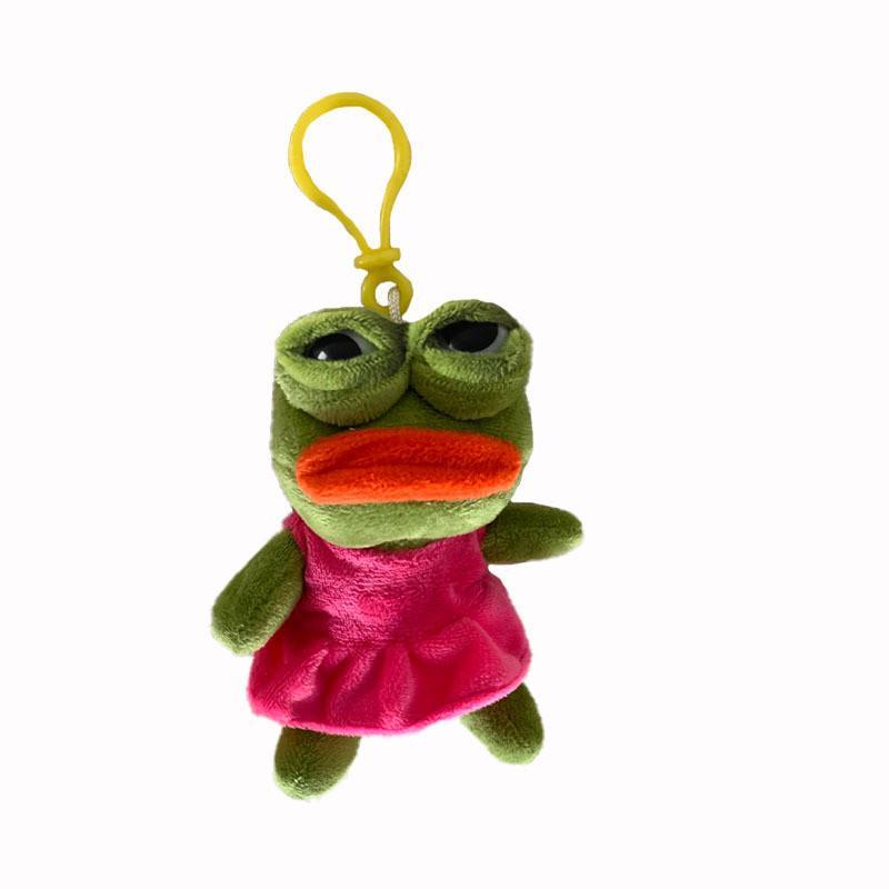 45cm Sad Frog Plush Toy Soft Stuffed Pillow Magic Expression Pepe The Sad Frog Animal Plush Doll - Móc khoá 12cm A