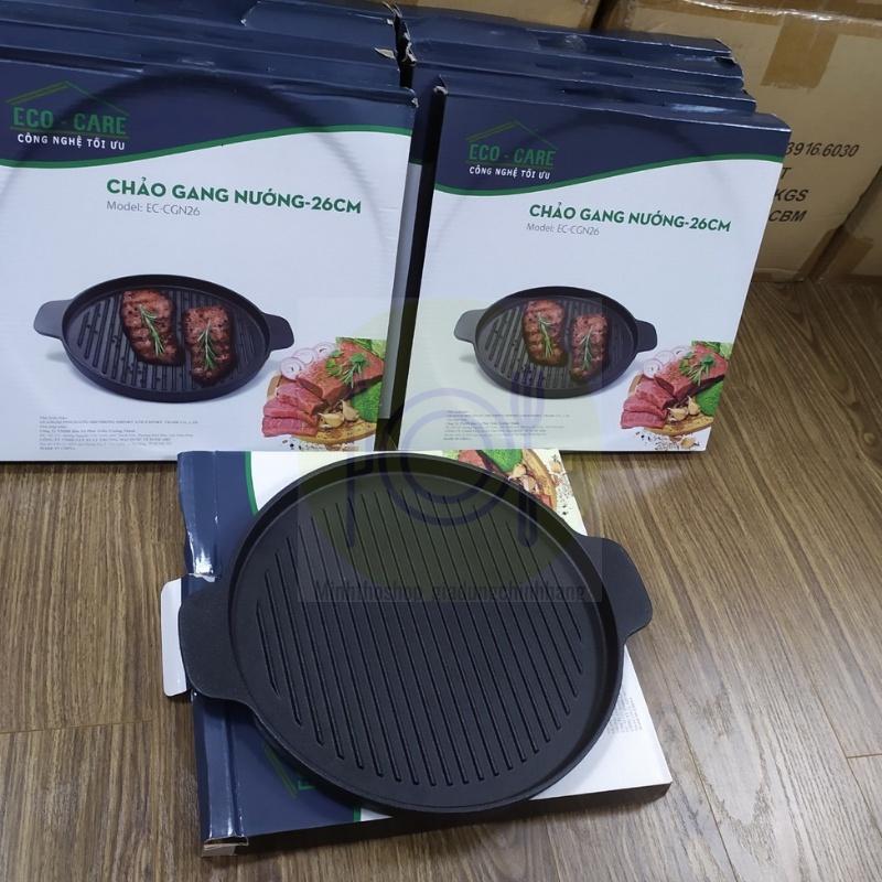 Chảo gang nướng RAPIDO - ECOCARE 24cm, 26cm - HÀNG CHÍNH HÃNG- BẢO HÀNH TOÀN QUỐC