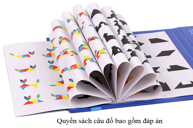 Bộ trò chơi gỗ Tangram và T puzzle 2 in 1