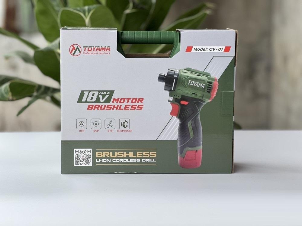 MÁY VẶN VÍT DÙNG PIN 18V TOYAMA CV-01 - HÀNG CHÍNH HÃNG
