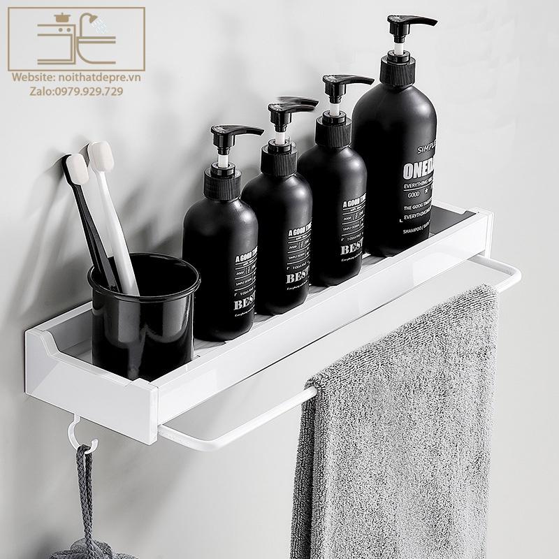 Kệ để cốc đánh răng , mĩ phẩm , dầu gội - giá treo khăn mặt - Nội thất đẹp rẻ nhà tắm - nhà bếp