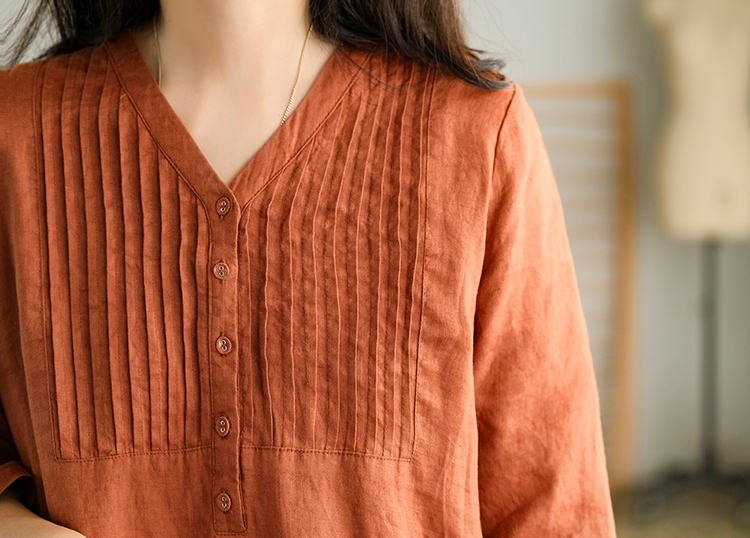 Váy Đầm Trung Niên Dáng Suông Form Rộng Chất Linen Thoáng Mát Đũi Việt Dv165