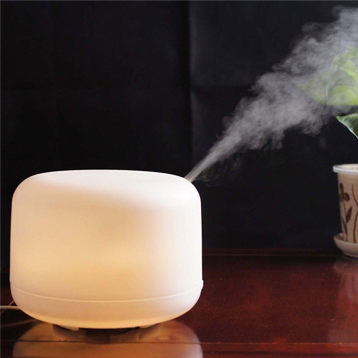 Máy Tạo Độ Ẩm Khuếch Tán Tinh Dầu Có Đèn LED Màu Trắng- Tặng chai tinh dầu Essesa
