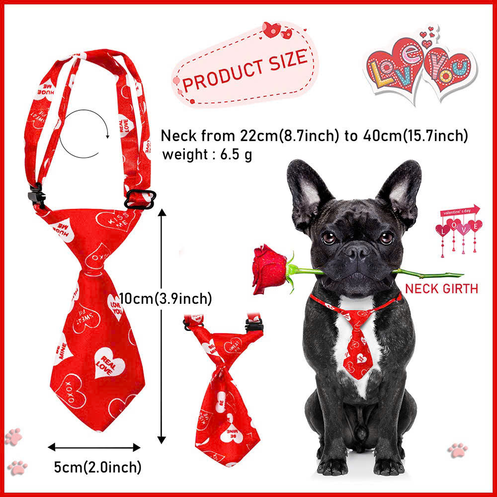 VÒNG CỔ THÚ CƯNG CÀ VẠT THÚ CƯNG CÀ VẠT CHÓ MÈO DỄ THƯƠNG VALENTINE SIZE 22-45CM MÃ 15 CHO THÚ CƯNG CHÓ MÈO