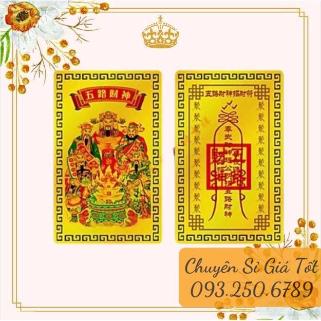Kim Bài Ngũ Lộ Thần Tài xin lộc - Đã Khai Quang - PASA COLLECTION