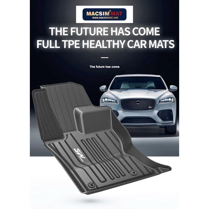 Thảm lót sàn xe ô tô JAGUAR XE 2014- đến nay Nhãn hiệu Macsim 3W chất liệu nhựa TPE đúc khuôn cao cấp - màu đen
