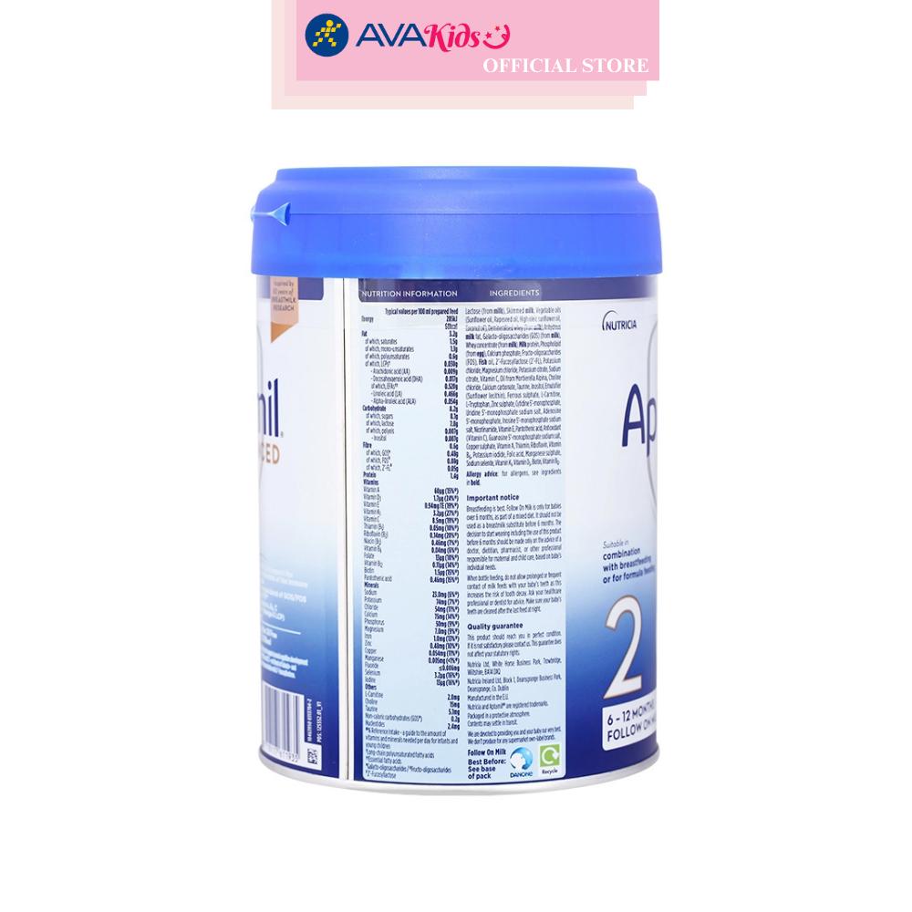 Sữa bột Aptamil Anh Advanced số 2 800g (6 - 12 tháng)
