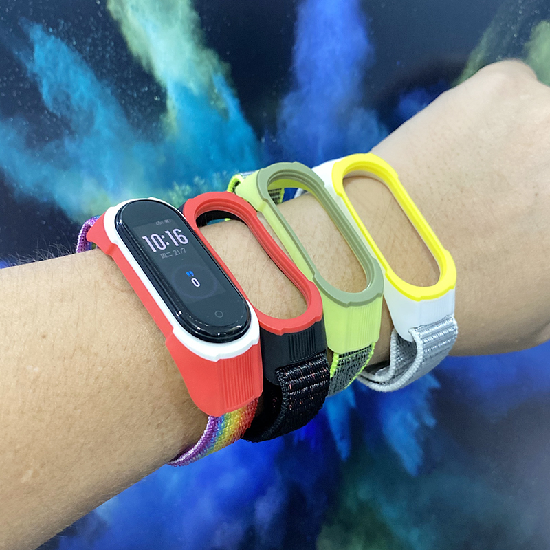 Dây thay thế Nylon mặt cao su cho Xiaomi Miband 5 Mijobs - Hàng Nhập Khẩu