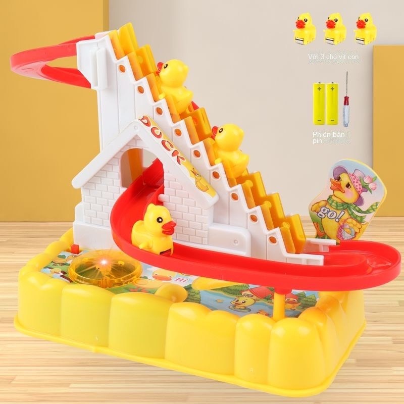 Đồ Chơi Cầu Trượt Vịt Vàng Leo Thang, Vịt Leo Thang Phát Nhạc Cực Vui Tai Cho Bé Yêu