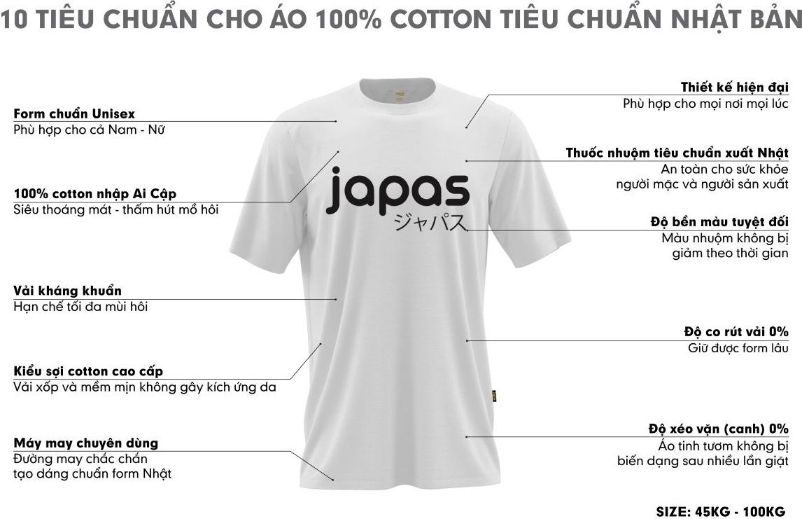 Hình ảnh Áo Thun Nam Unisex thiết kế hình trơn 2 màu Đen / Trắng basic thương hiệu Japas Cotton Ai Cập 190gram, áo phông cổ tròn basic cộc tay thoáng mát, thấm hút mồ hôi - Hàng chính hãng Hình ảnh Áo Thun Nam Unisex thiết kế hình trơn 2 màu Đen / Trắng basic thương hiệu Japas Cotton Ai Cập 190gram, áo phông cổ tròn basic cộc tay thoáng mát, thấm hút mồ hôi - Hàng chính hãng
