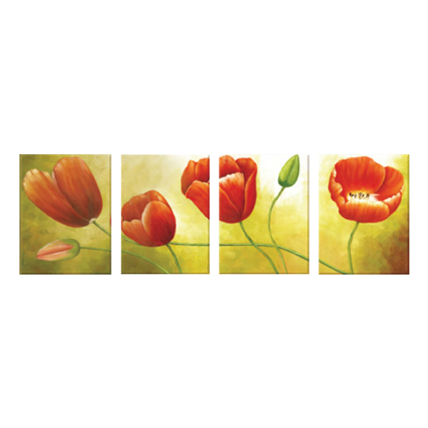 Bộ 4 Tranh Canvas "Hoa Mỹ Nhân Vừa Nở" W76