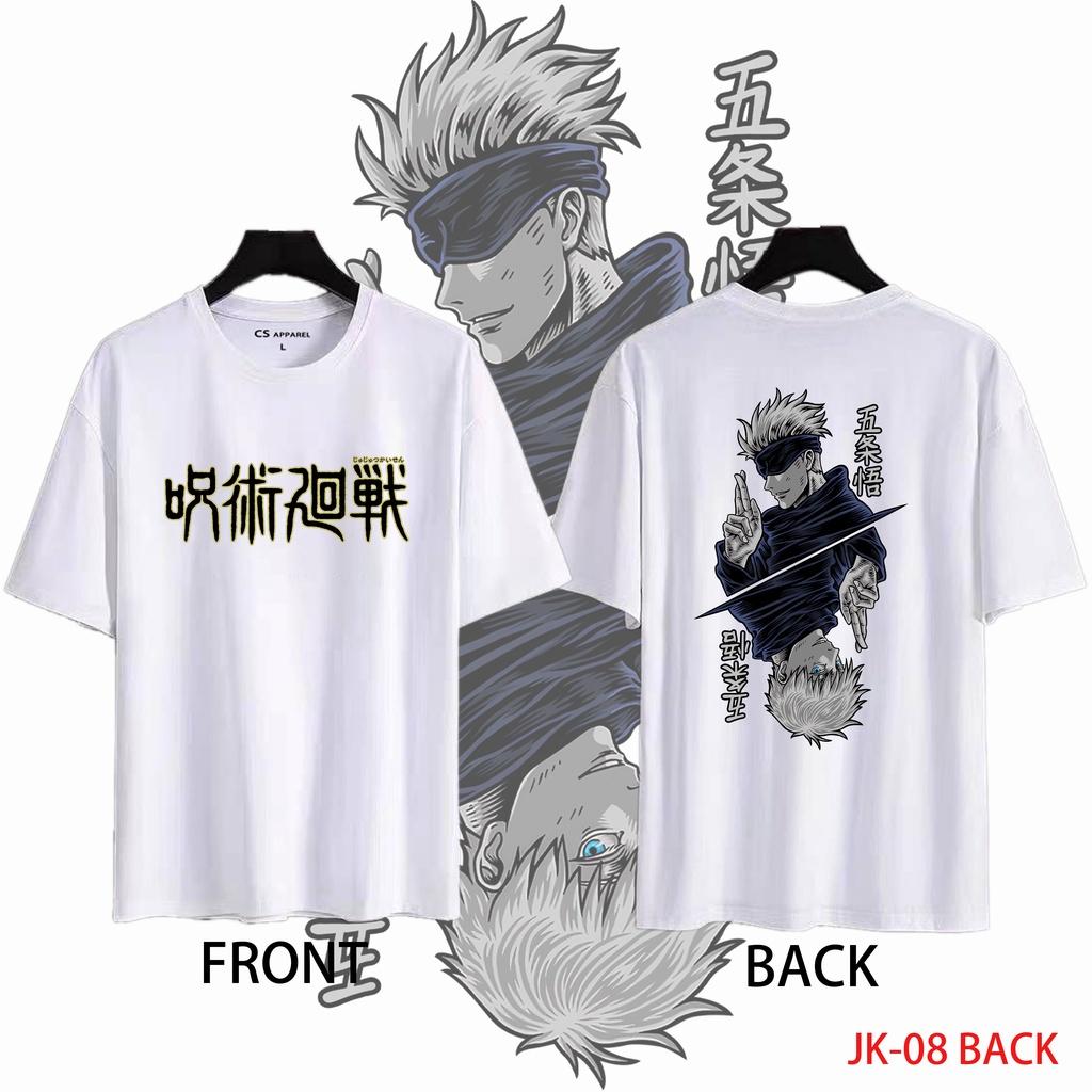 Áo Anime in hình Jujutsu Kaisen - Gojo Satoru 2 mặt màu đen trắng chất cotton 4 chiều, cực mát