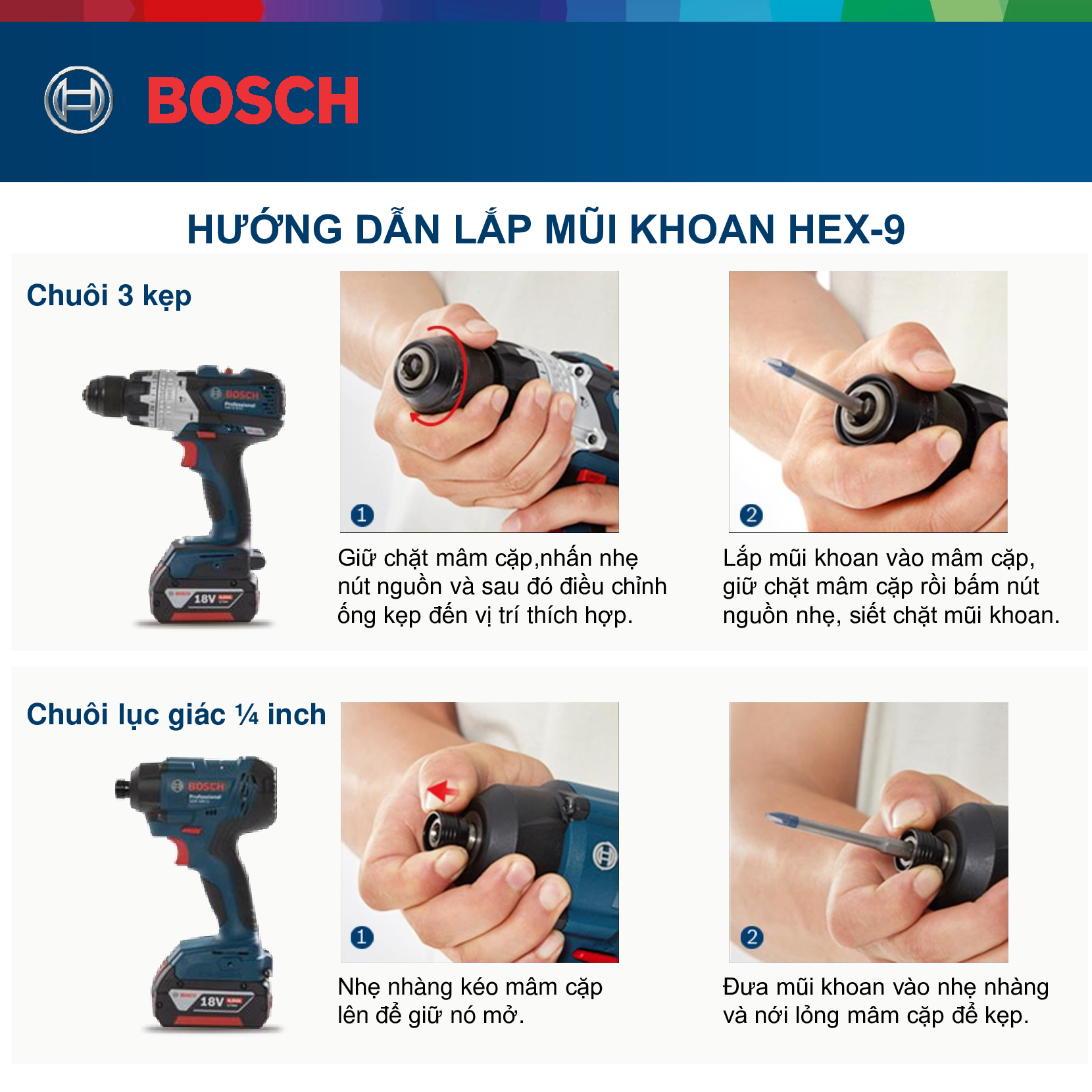 Mũi khoan gạch cứng Hex-9