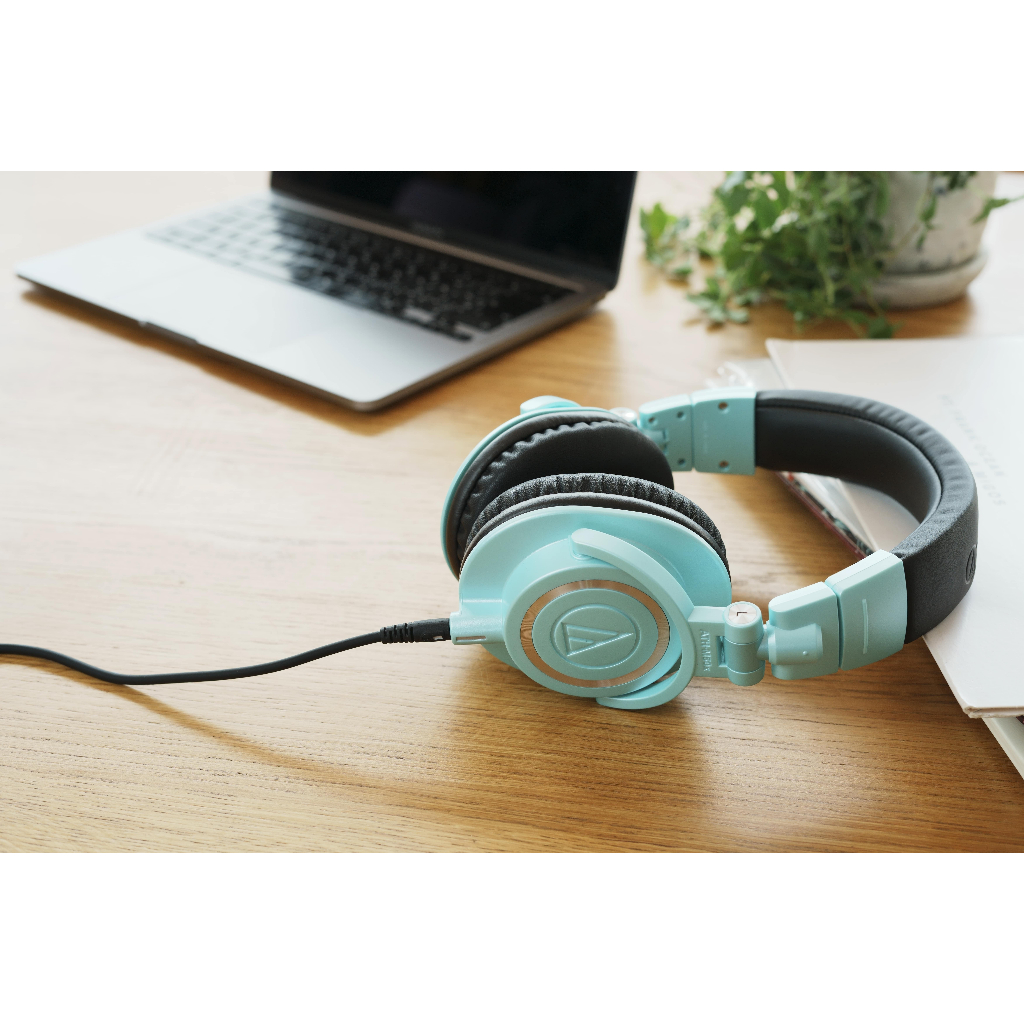 [Phiên bản giới hạn] Tai Nghe Bluetooth Chụp Tai Over-ear Audio Technica ATH-M50x Ice Blue - Hàng Chính Hãng