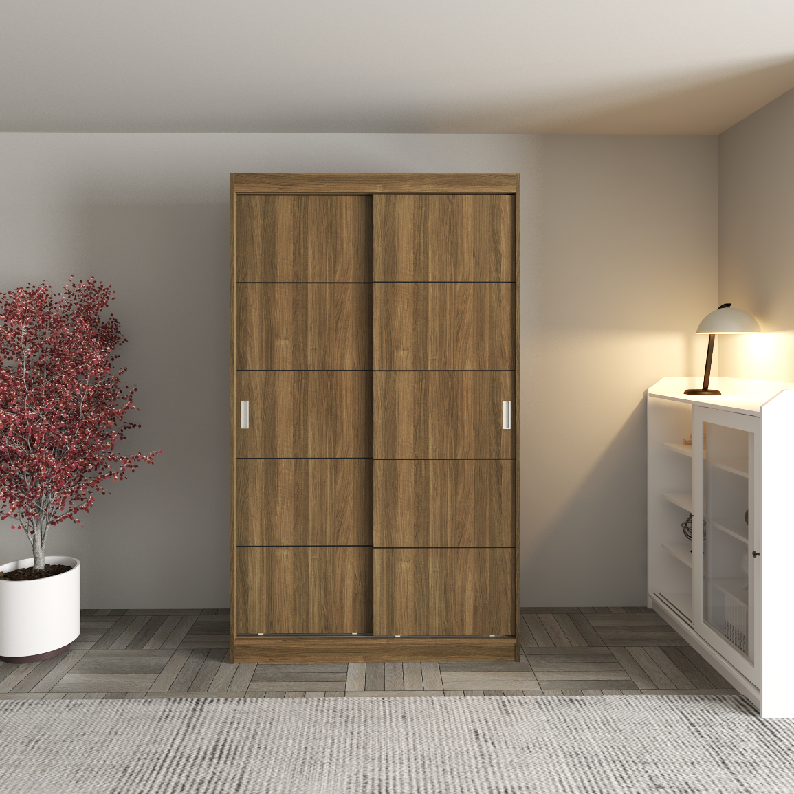 RUNI, Tủ treo quần áo - 1m2 x 2m, 120cm x 60cm x 203cm , TCL_005