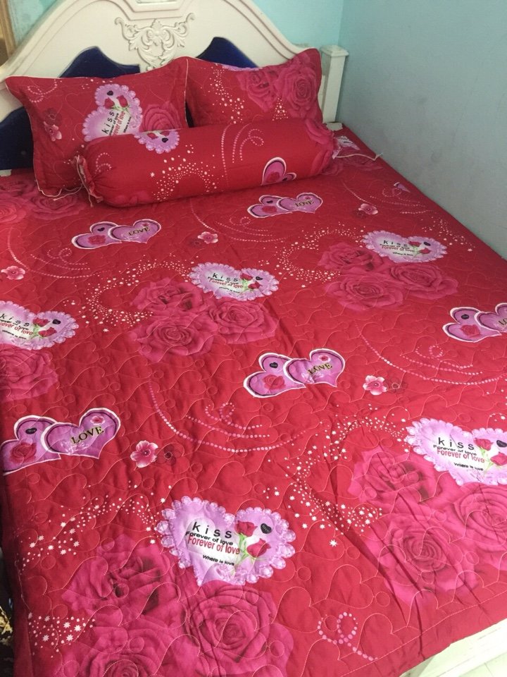 Bộ chăn ga vỏ gối 5 món , thời trang - Poly 5 món, cam kết hàng chuẩn 100%
