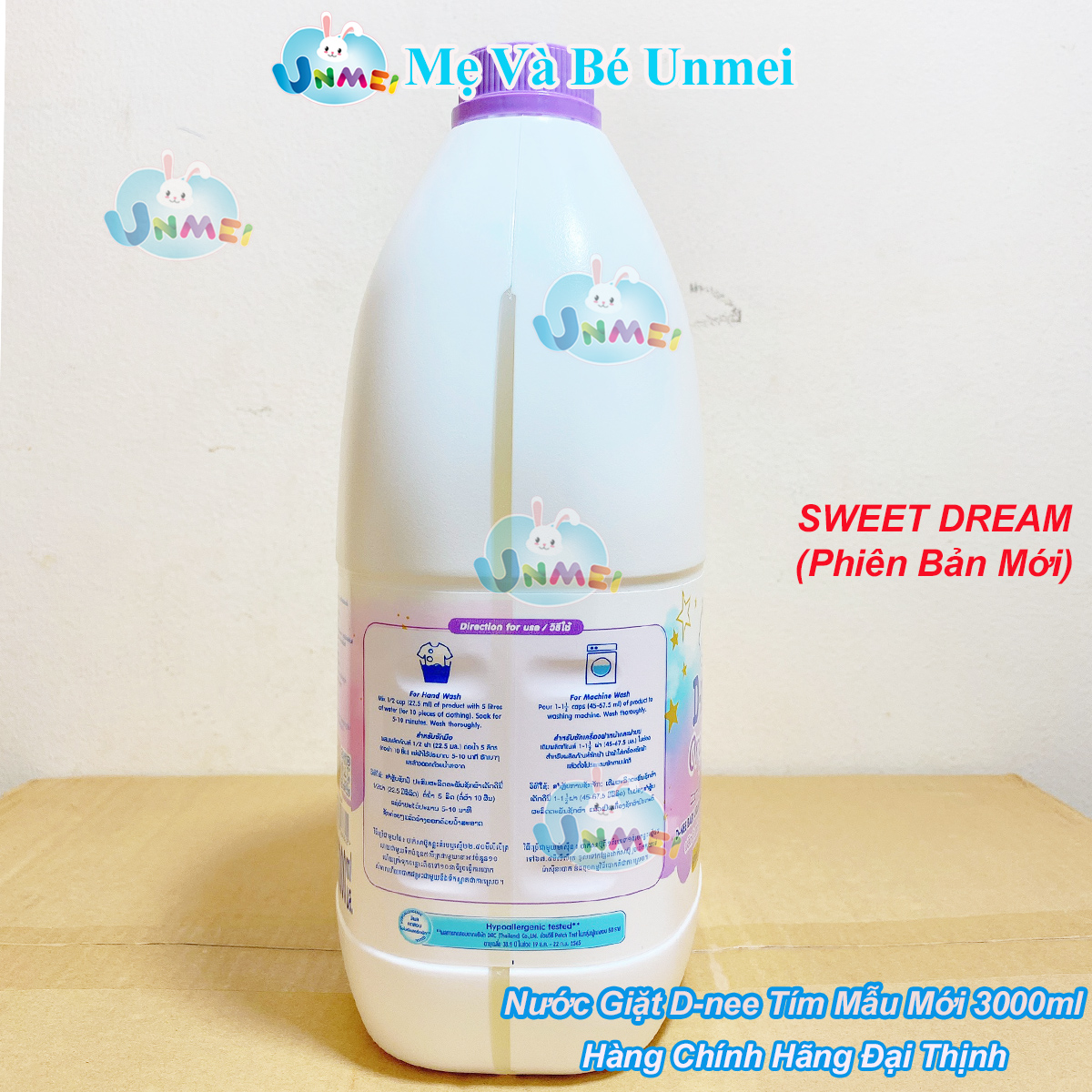 Nước Giặt Hữu Cơ D-Nee Organic Hương Thơm Mộng Mơ Sweet Dream 3000ml - Nước Giặt Dnee Chính Hãng Đại Thịnh Tại Mevabeunmei