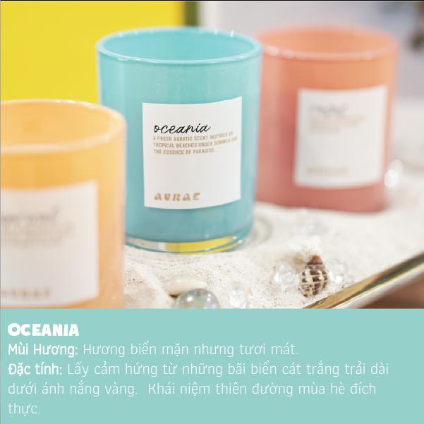 Nến thơm tinh dầu Aurae - bộ sưu tập mùa hè - Oceania - 4oz