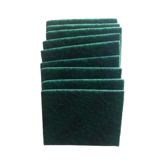 Set 10 Miếng Rửa Chén Màu Xanh Lá - miếng lớn.