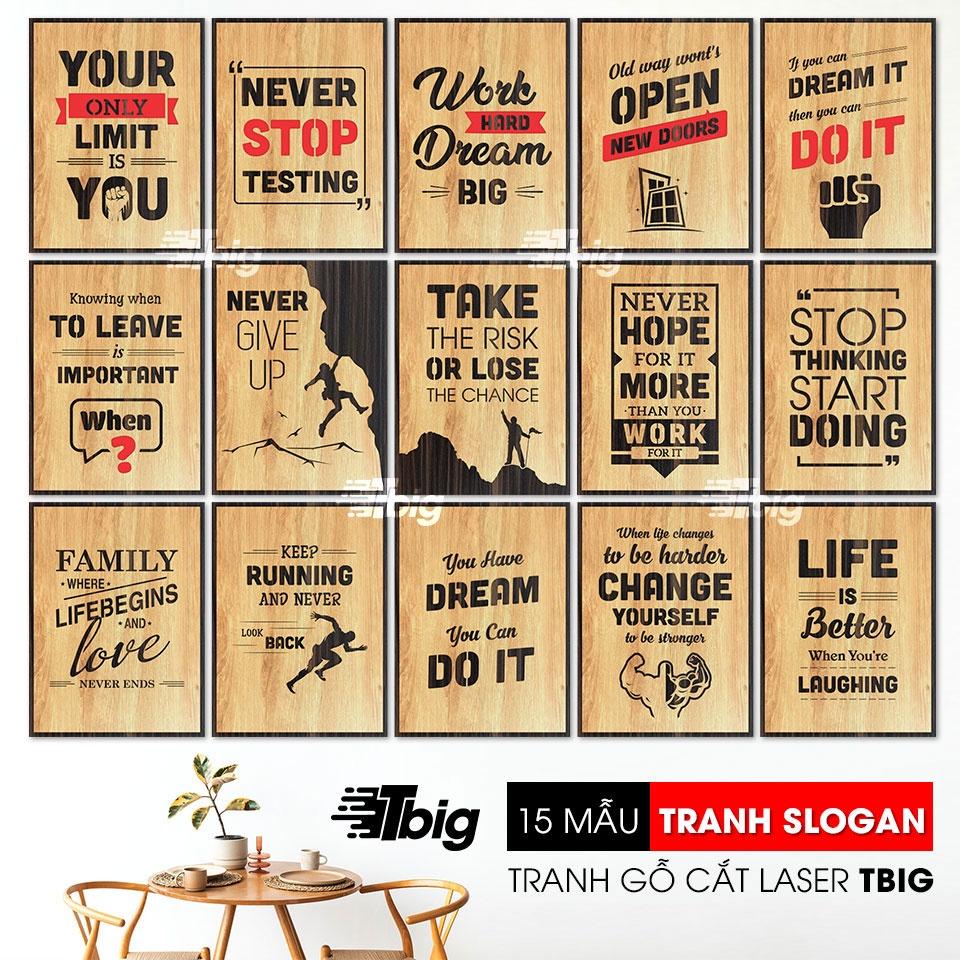 Tranh slogan tiếng anh trang trí văn phòng làm việc tạo động lực cho nhân viên 30x40cm