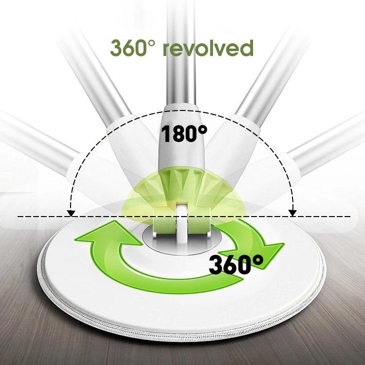 BỘ CÂY LAU NHÀ 360  - THƯƠNG HIỆU HÀN QUỐC KYOSEOUL, SẠCH GẤP 5 LẦN VỚI SÀN GẠCH VÀ SÀN GỖ, 2 BÔNG LAU