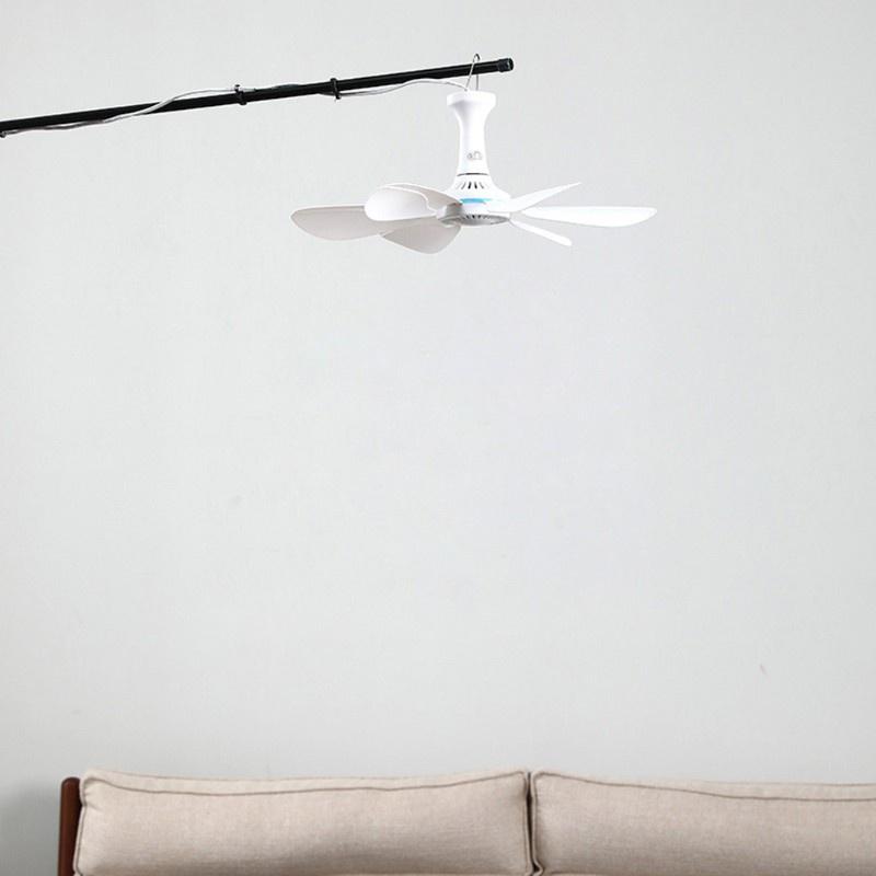 HSV White Fan 120cm Power Cable 16.7inch Bedroom Hanging Fan AC 220V 10W Ceiling Fan