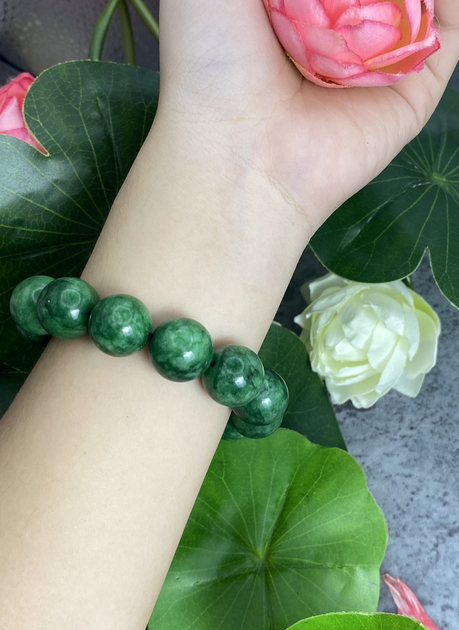 Vòng tay Đá Sơn Thủy tự nhiên, Hạt 16.5li