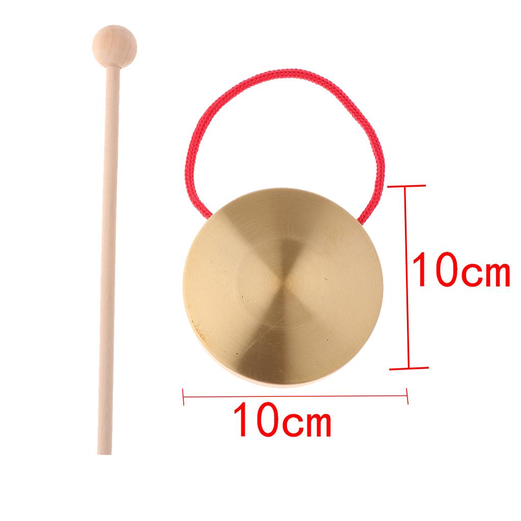 Sunnimix Tay Kim Loại Công Nhạc Cụ Truyền Thống Cái Chập Chả Có Vòng Chơi Búa 10 Cm