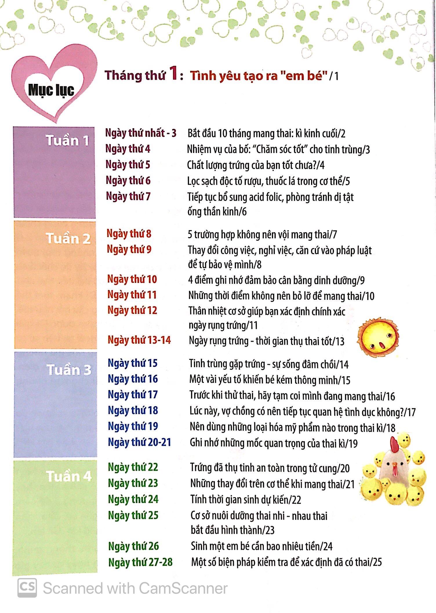 Sách Mang Thai Thành Công - 280 Ngày Mỗi Ngày Đọc 1 Trang
