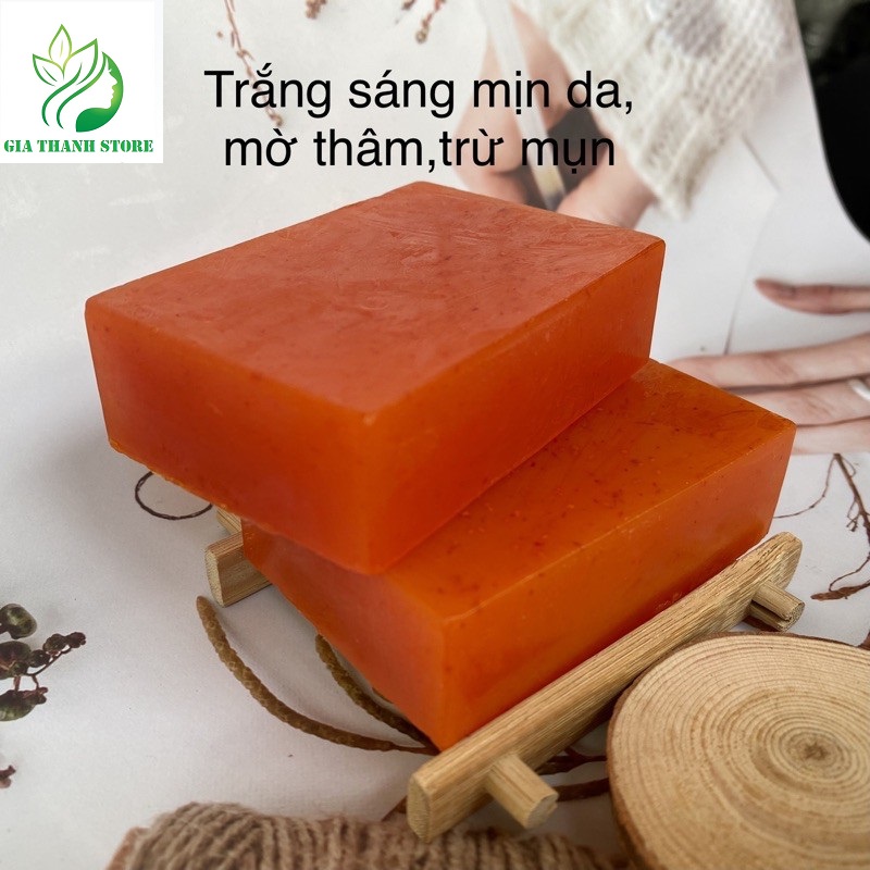 Xà bông thiên nhiên Sinh Dược Hoa Hồng [Bản Giới Hạn] Rose Handmade Soap 100gram làm sạch sâu,ngừa mụn, dưỡng da, sáng da, se khít lỗ chân lông