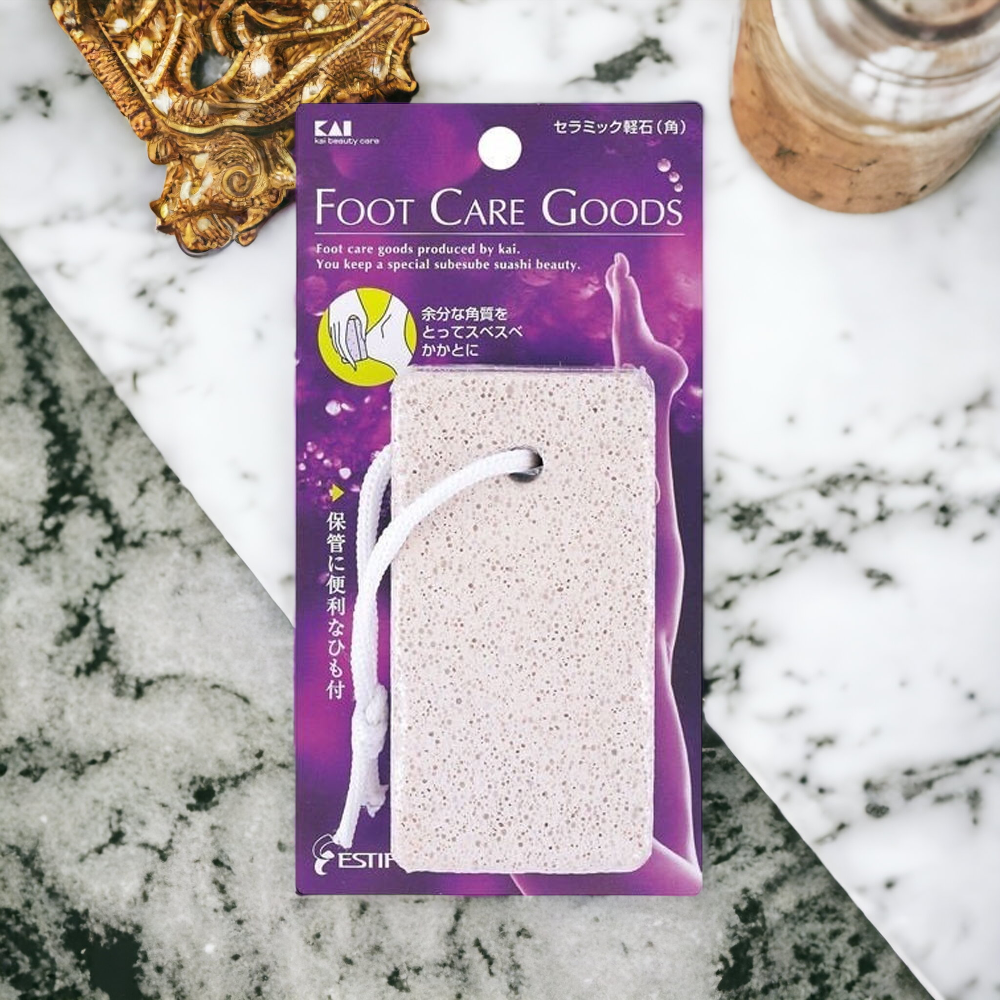 Đá Tự Nhiên Chà Gót Chân, Da Chết Kai Estiful Foot Care Goods 000HB0306 Chiết Xuất Đá Bọt Biển Từ Thiên Nhiên