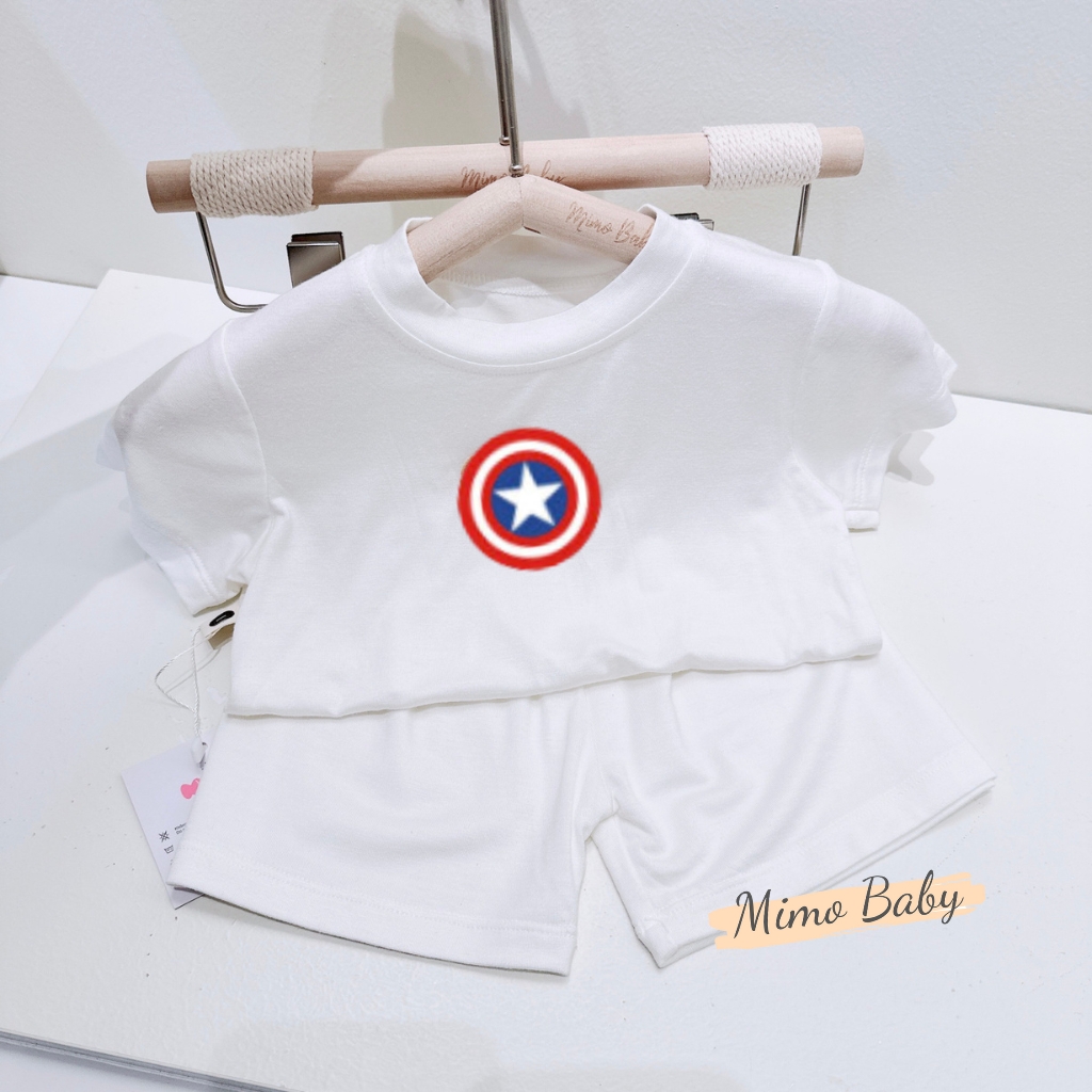 Bộ quần áo cộc tay in hình các siêu anh hùng cho bé trai QA100 Mimo Baby