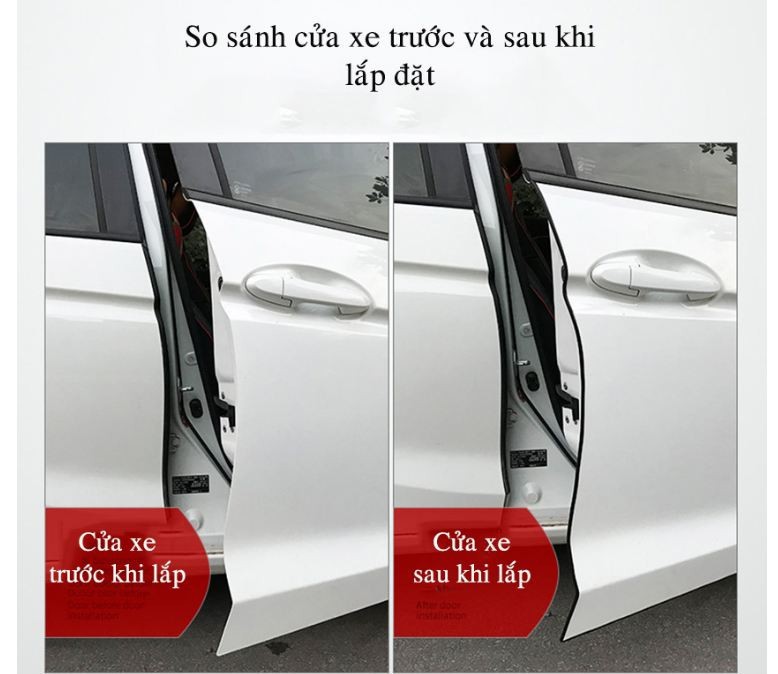 Gioăng cao su chữ U chống trầy xướt và chống ồn cửa xe hơi