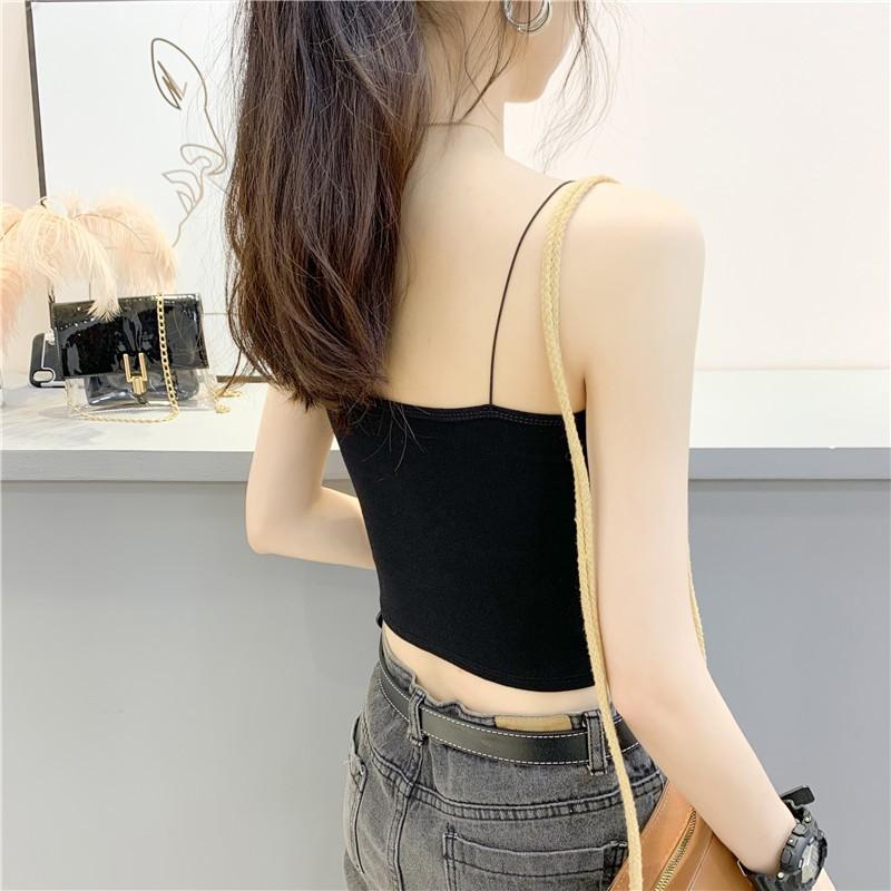 Áo 2 Dây Croptop Hàng Cao Cấp ,Chất Cotton Mịn, Đệm Nâng Đỡ Ngực Bao Đẹp VIP01