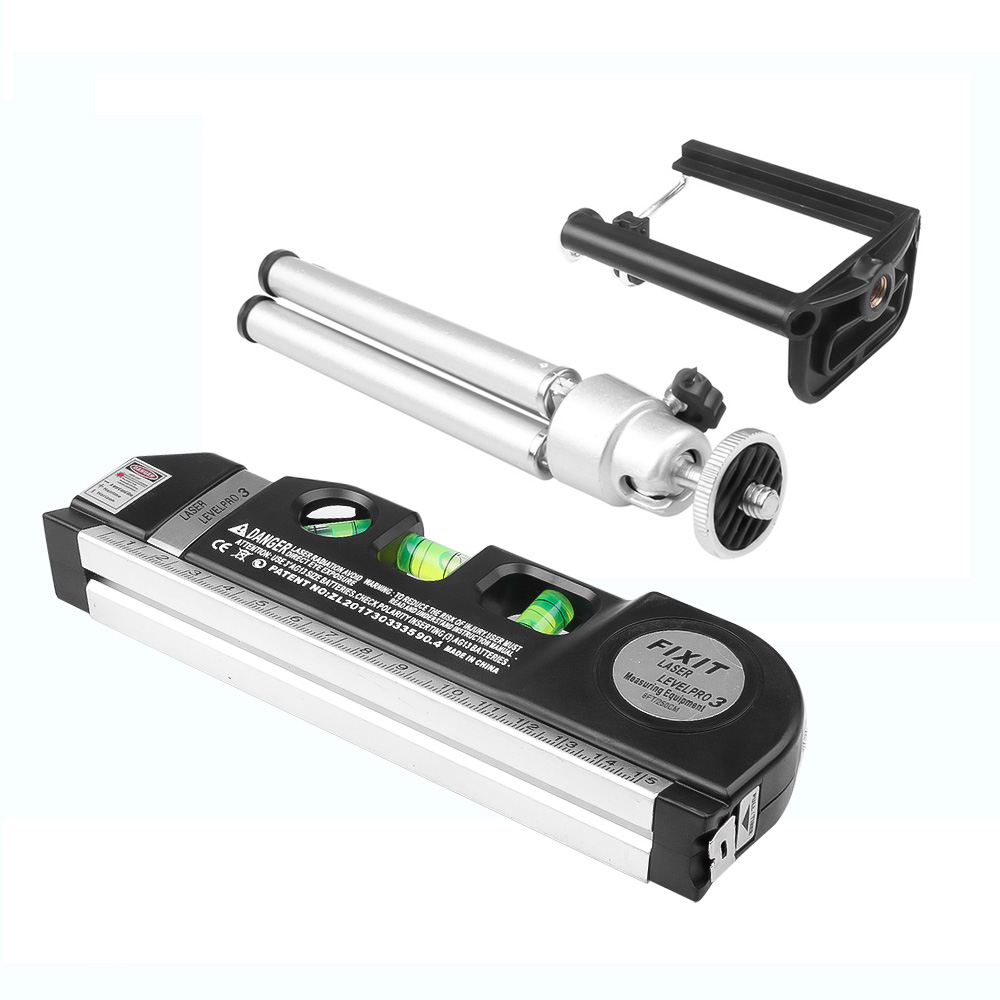 4 In 1 Infrared Laser Multipurpose Level Laser Horizon Vertical Measure Tape Horizontal Ruler Level Cross Line Laser Tape