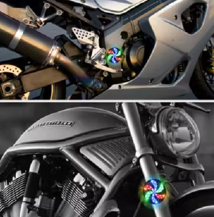 đèn led xoay chong chóng trang trí xe máy ôtô xe điện