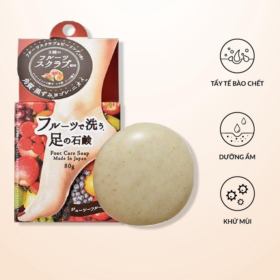 Xà phòng chăm sóc chân chiết xuất hoa trái cây Pelican Foot Care Scrub Soap 80g