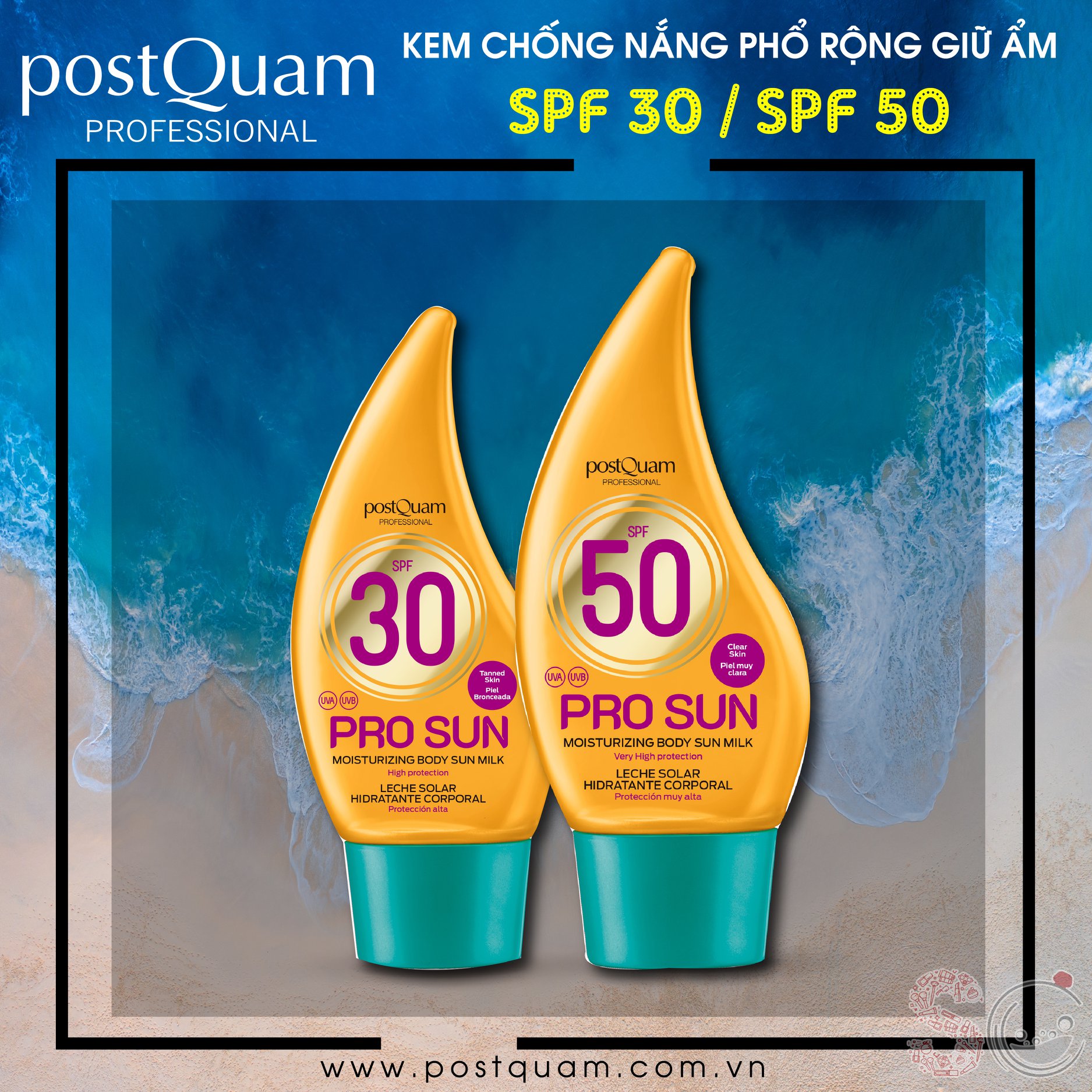 PostQuam - Kem Chống Nắng Phổ Rộng Chống Lão Hóa SPF 50