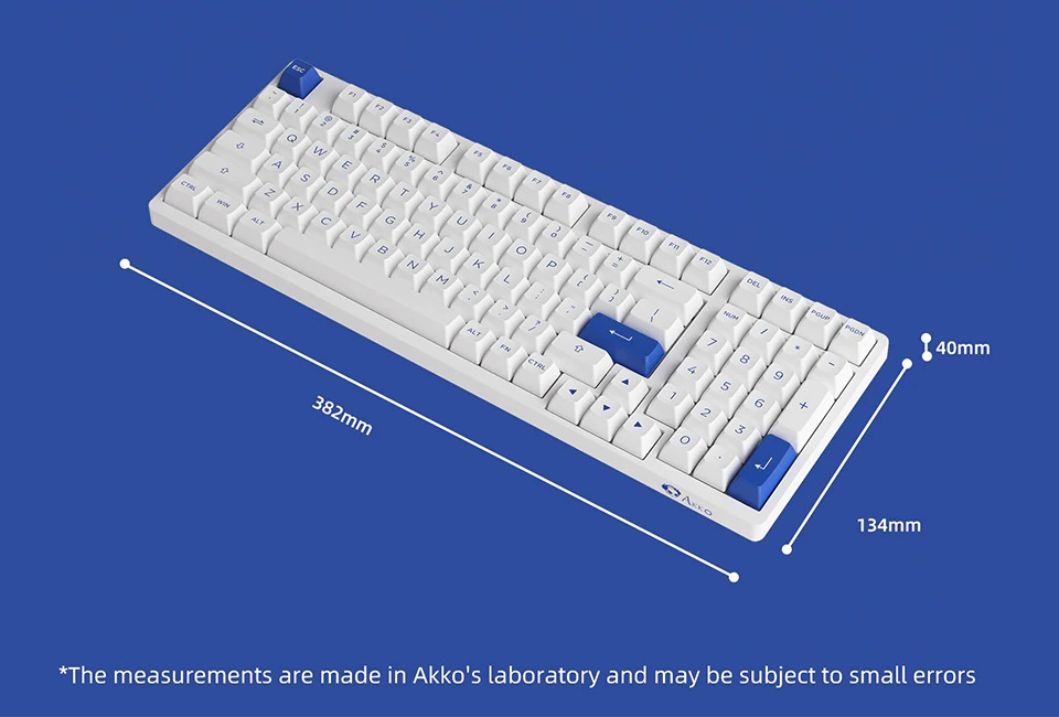 Bàn phím cơ AKKO 3098B Multi-modes Blue on White [Mới, hàng chính hãng