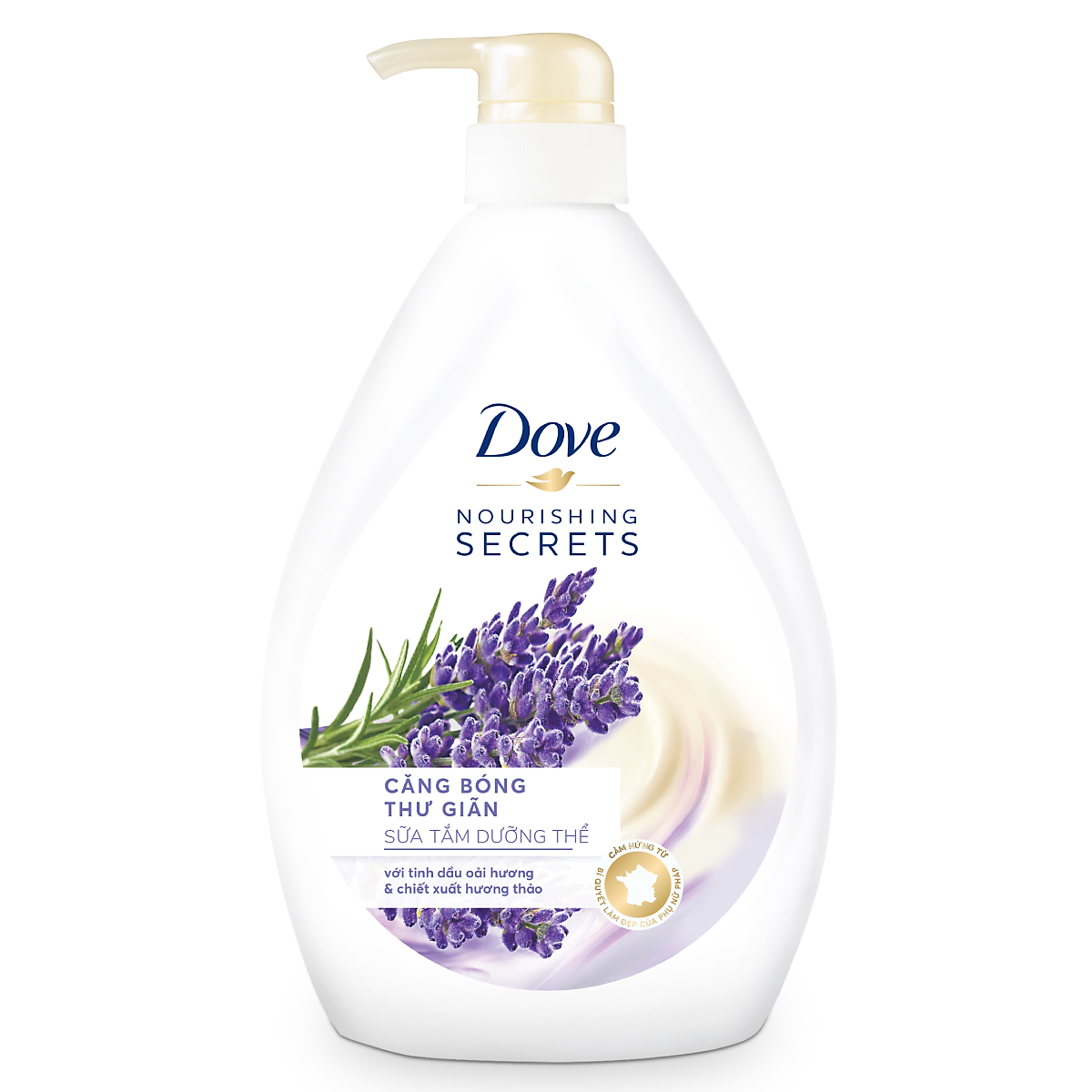 Sữa Tắm Dưỡng Thể Từ Thiên Nhiên 530G Dove Căng Bóng Thư Giãn Với Chiết Xuất Lavender Và Hương Thảo