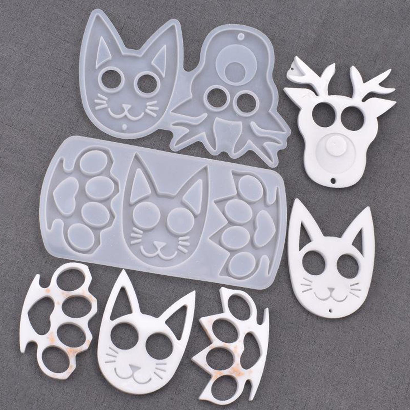 Silicone Cat Shaped Craft Mold Key Chain keychain Mould Pendant Tool Adult