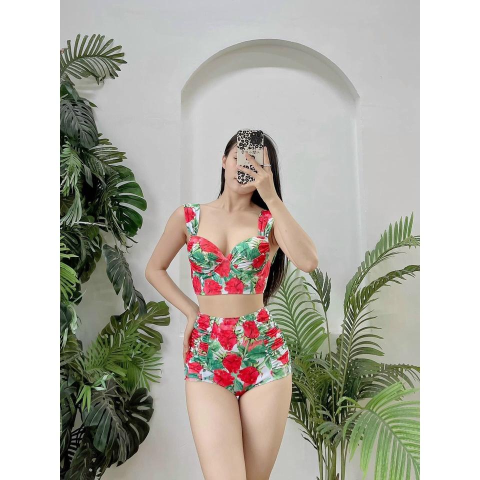 Bộ Bikini Hoa ĐI Bơi ĐI Biển Tôn Da