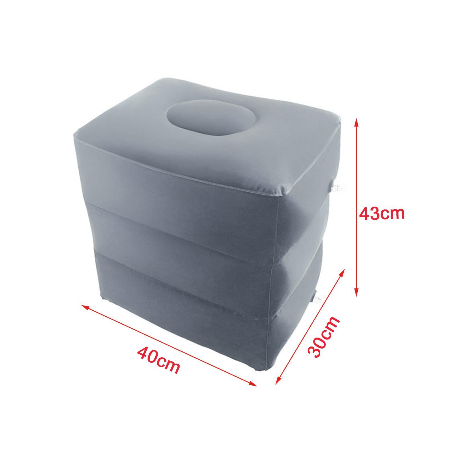 Inflatable Leg Foot Rest Foot Rest Pillow for Travel Accessory Flights Gray